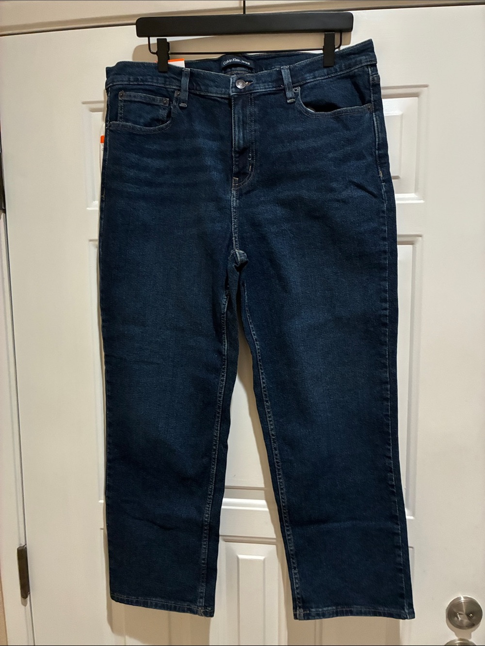 Calvin Klein Dark Blue Straight-Leg Jeans